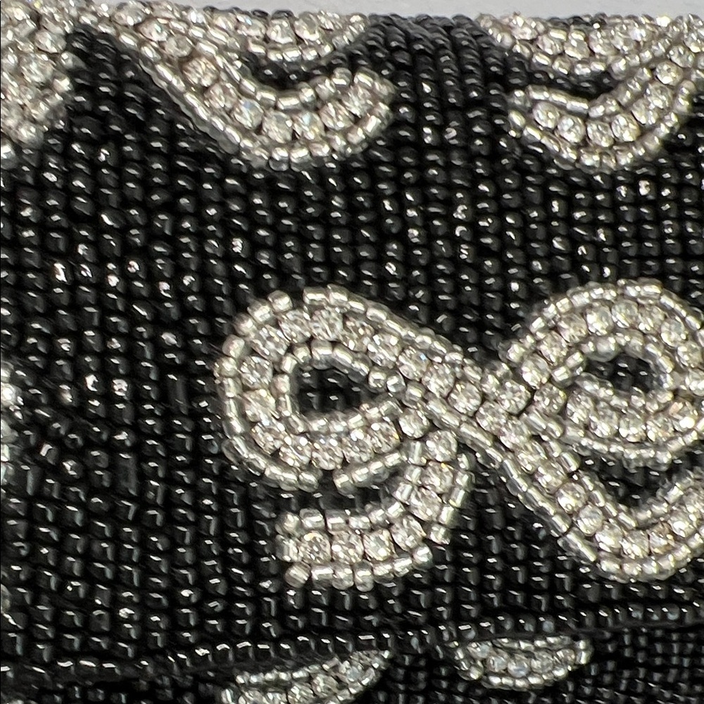 From India To You | Beaded Silver Bow Shoulder Bag - Picture 6 of 10